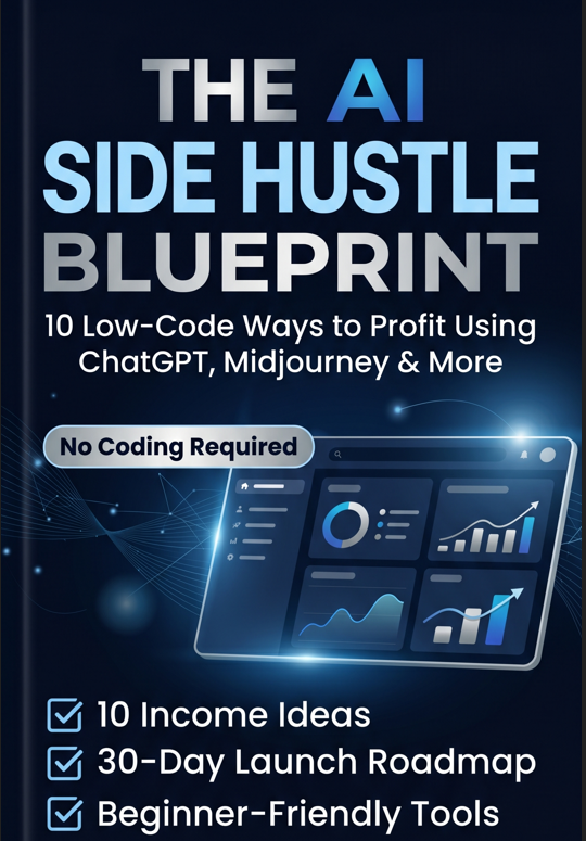 The AI Side Hustle Blueprint guide cover from Guide Hub 360